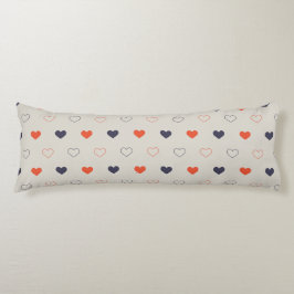 Cojín Large - Lovely hearts / orange cream dark