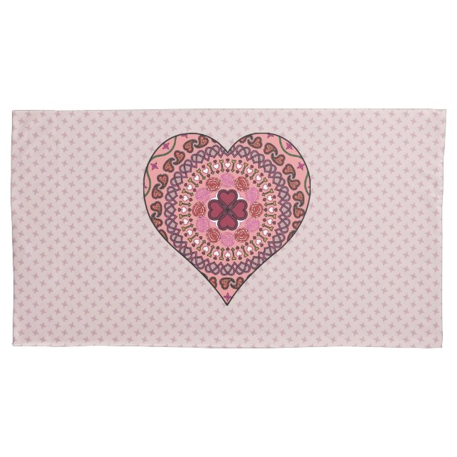 Cojín Las capas de la funda del corazón (Anverso)