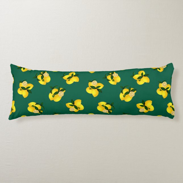 Cojín Lemon Dark Green (Anverso)