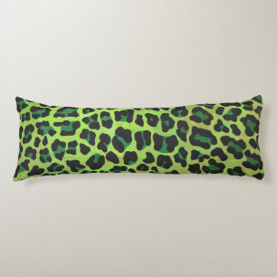 Cojín Leopard Black and Green Print