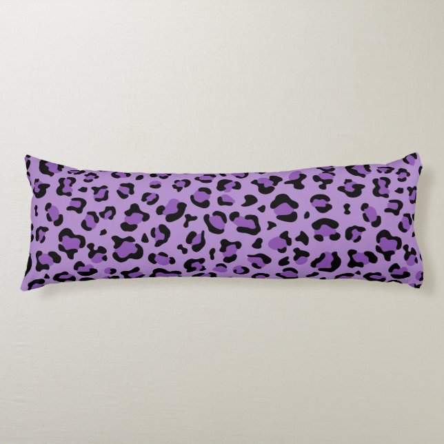 Cojín Leopard Print, Leopard Spots, Purple Leopard (Anverso)