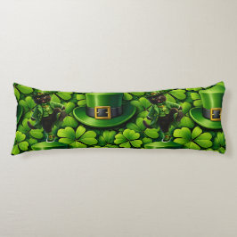 Cojín Leprechaun black cat Saint Patrick's Day lumber