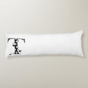 Cojín Letra con estampado de flor T