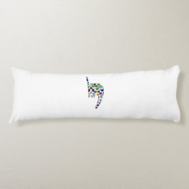 Cojín Letter 'YOD' made with Gems in All Colors