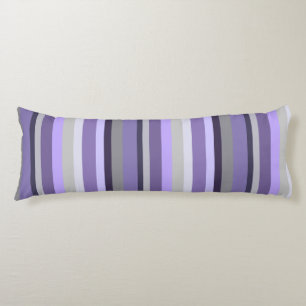 Cojín Lila Gris Lavanda Rayado Vertical