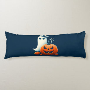 Cojín Lindo, fantasmas/calabazas de Halloween náuticos/c