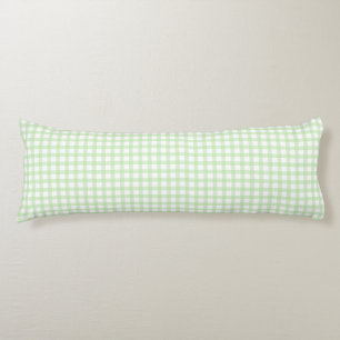 Cojín Lindo patrón de gingham a cuadros verdes retro