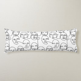 Cojín Líneas abstractas modernas se enfrentan a una líne