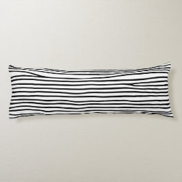 Cojín Líneas horizontales abstractas_negro