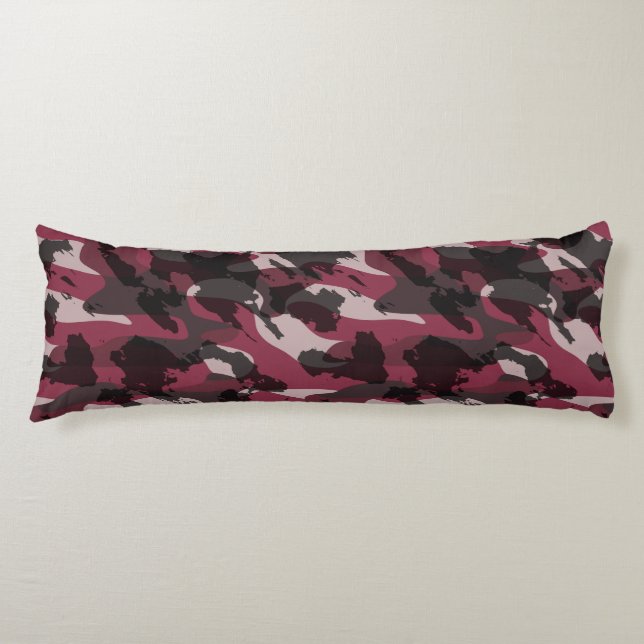 Cojín Lipstick and Dark Mauve camo abstract (Anverso)