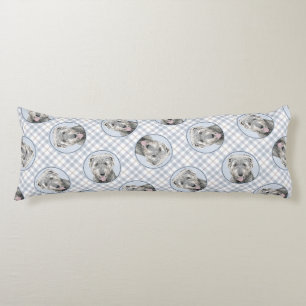 Cojín Lobo irlandés pintura gris original de perro