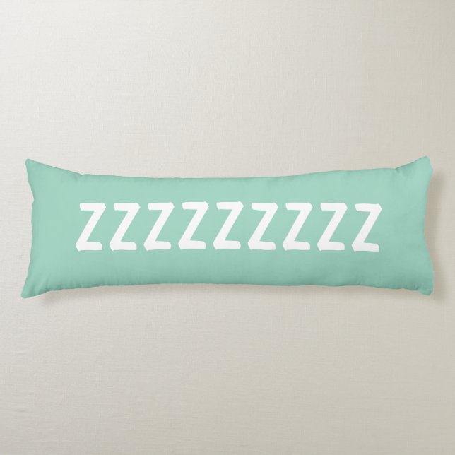 Cojín Long light teal body pillow with custom text (Anverso)