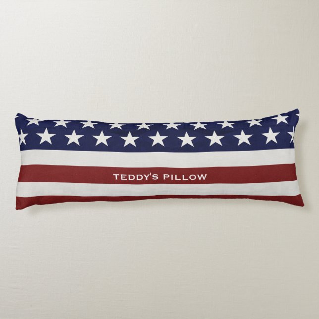 Cojín Los E.E.U.U. bandera americana personalizado (Reverso)
