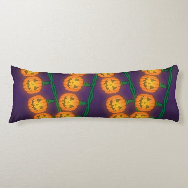Cojín Luces de Calabaza de Jack (Anverso)