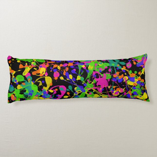 Cojín Luces nocturnas Paint Splatter (Reverso)