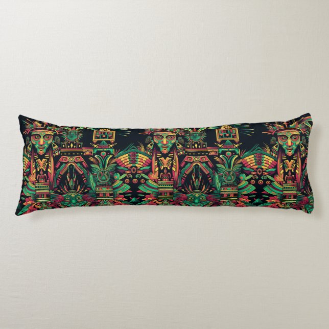 Cojín Lujoso "Paradigma Ancestral" Cyan Cuerpo Confort P (Anverso)