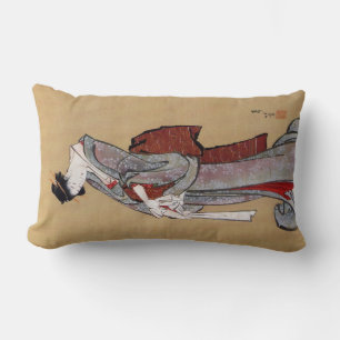 Cojín Lumbar 女, mujer del 北斎, Hokusai, Ukiyo-e