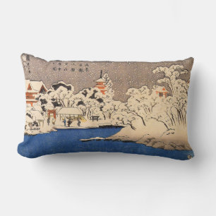 Cojín Lumbar 雪の浅草, 国芳 Nevado Asakusa, Kuniyoshi, Ukiyo-e