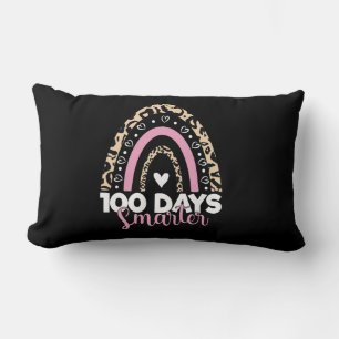 Cojín Lumbar 100 días Samrter feliz 100° día de clases Arcoiris