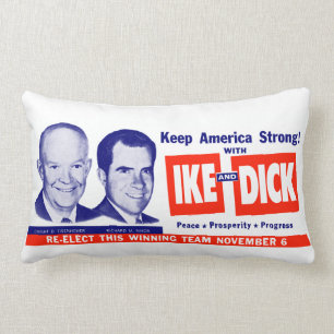 Cojín Lumbar 1956 voto Ike y Dick