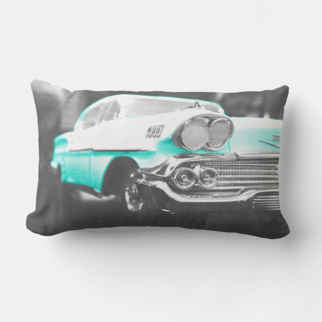 Cojín Lumbar 1958 chevy impala azul brillante (Anverso)