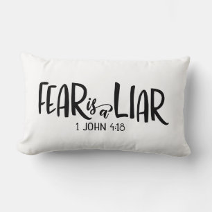 Cojín Lumbar 1 Juan 4:18 El Miedo Es Un Mentiroso
