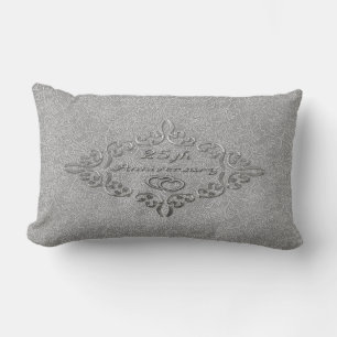 Cojín Lumbar 25° Aniversario del Boda de Plata Lumbar Pillow