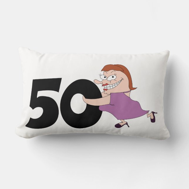 Cojín Lumbar 50.os regalos de cumpleaños - cumpleaños divertido (Anverso)
