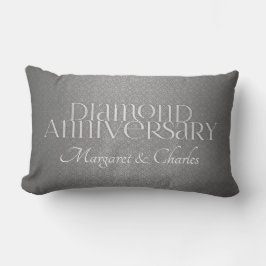 Cojín Lumbar 60.ª Boda de Diamantes Annivserario