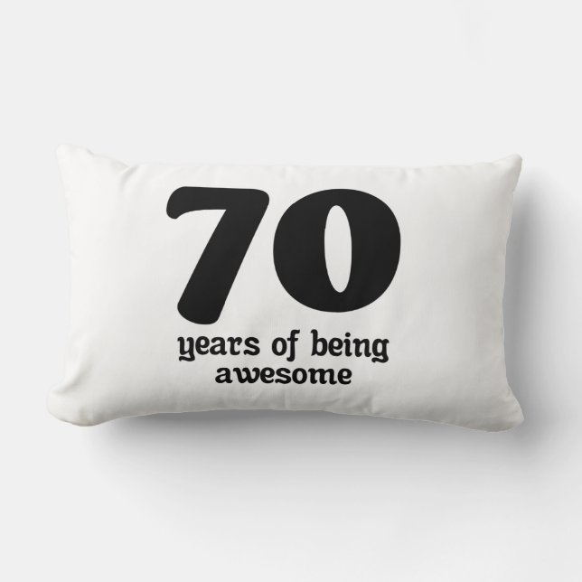 Cojín Lumbar 70 years of being awesome (Anverso)