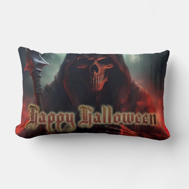 Cojín Lumbar A la sombra de la Parca - Halloween (Anverso)