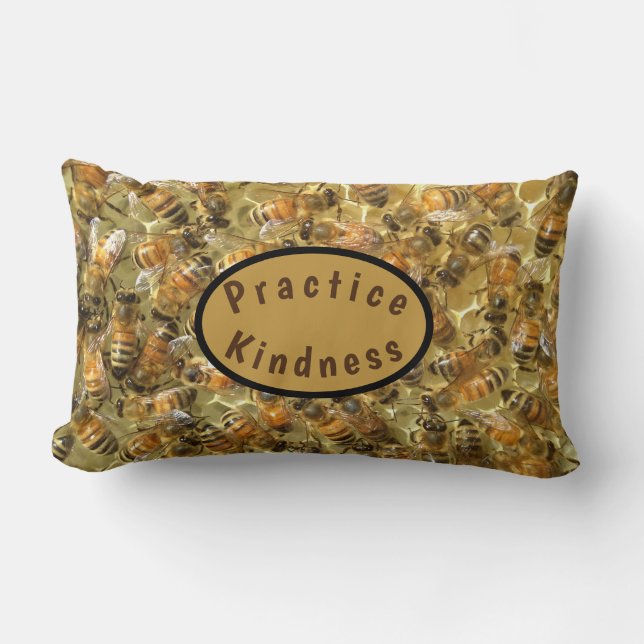 Cojín Lumbar Abejas de miel en el lumbar de la montaña (Anverso)