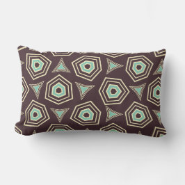 Cojín Lumbar Abstract geometric pattern with layered pentagons