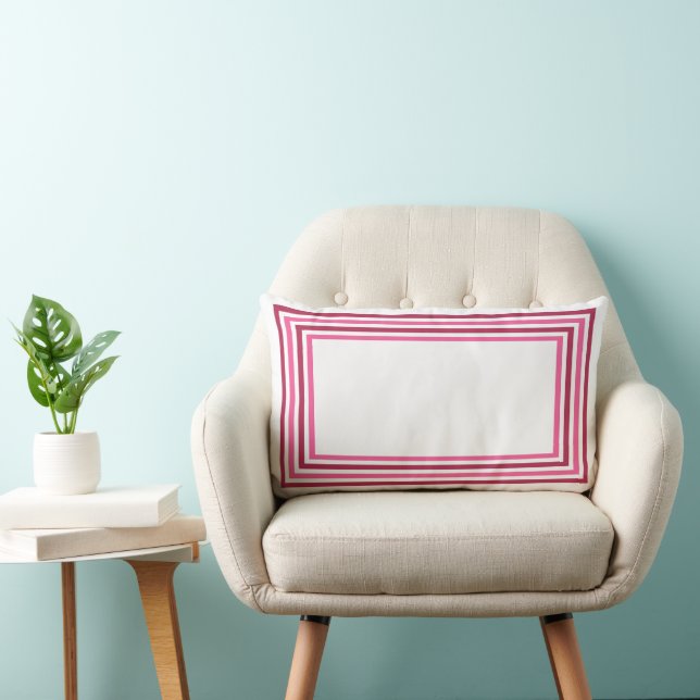 Cojín Lumbar Abstract Geometrical Burgundy Red & Pink (Silla)