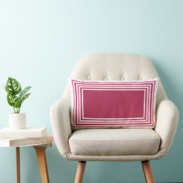 Cojín Lumbar Abstract Geometrical Pink & Burgundy Red