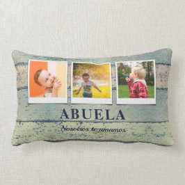 Cojín Lumbar Abuela - Abuela - Nietos 3 Collages de fotos