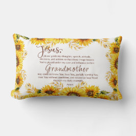 Cojín Lumbar Abuela Abuela Personalizable de oración cristiana