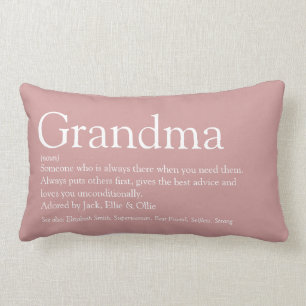 Cojín Lumbar Abuela Abuelita Definición Rosa Polvo Rosa