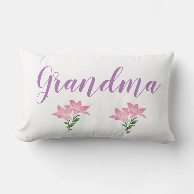 Cojín Lumbar abuela de la flor (Anverso)
