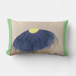 Cojín Lumbar acuarelas de flores moradas