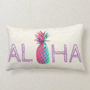 Cojín Lumbar Adorable Aloha Piña Hawaiana
