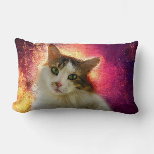 Cojín Lumbar Adorable Cute Calico Cat