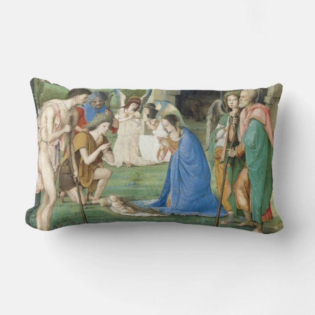 Cojín Lumbar Adoración de los Pastores, alrededor de 1500 (Anverso)