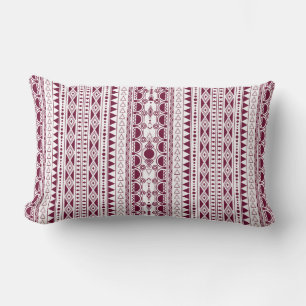 Cojín Lumbar Adorno Bohemio 30122020 Rojo oscuro