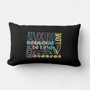 Cojín Lumbar Advocacy Love Support Accept Be Kind Autism Awaren