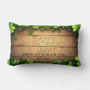 Cojín Lumbar Afortunados deseos del Día de San Patricio 🍀