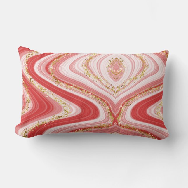 Cojín Lumbar Agate de oro Rosa (Anverso)