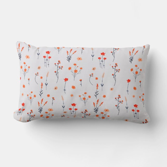 Cojín Lumbar Agradables Rosas blandos florales (Anverso)