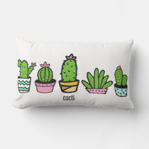 Cojín Lumbar agrupación de cactus