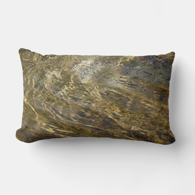 Cojín Lumbar Agua de la fuente dorada (Anverso)